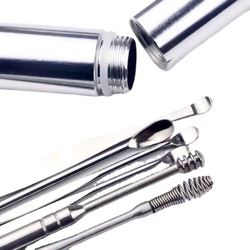 New 6-piece set of ear-picking artifacts, ear-picking spoons, portable ear-picking tool sets, earwax picking ear scoops for adults