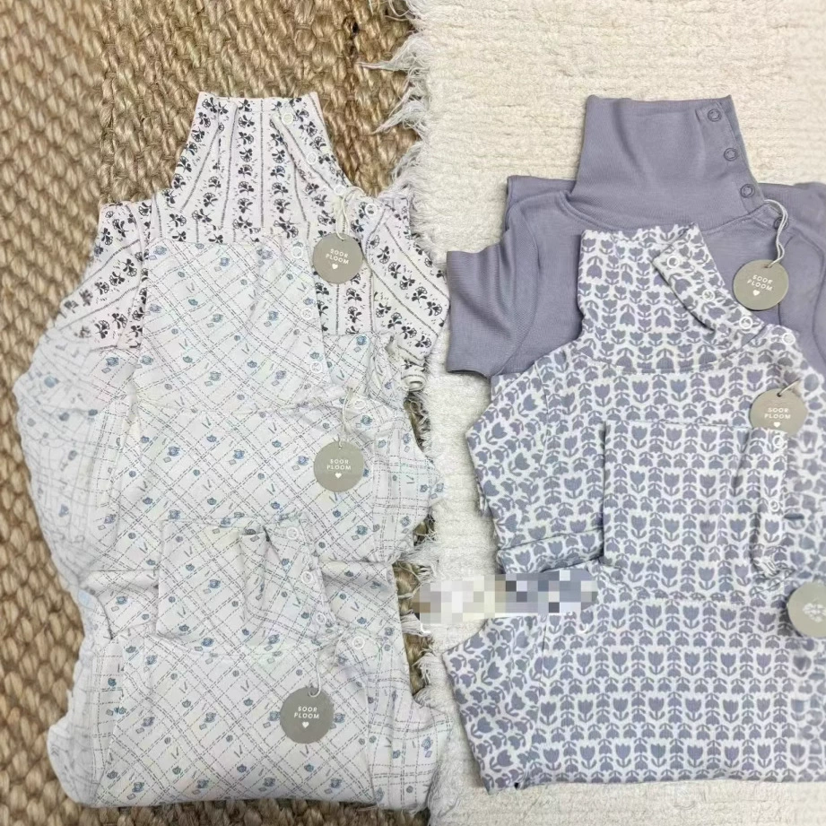 2024 осень-зима новый sp французский романтический дом серия мальчик девушка с длинным рукавом и высоким воротником двойной топ