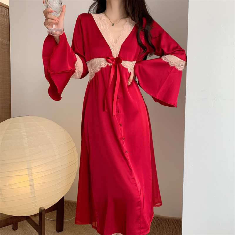 Summer silk lace pijama