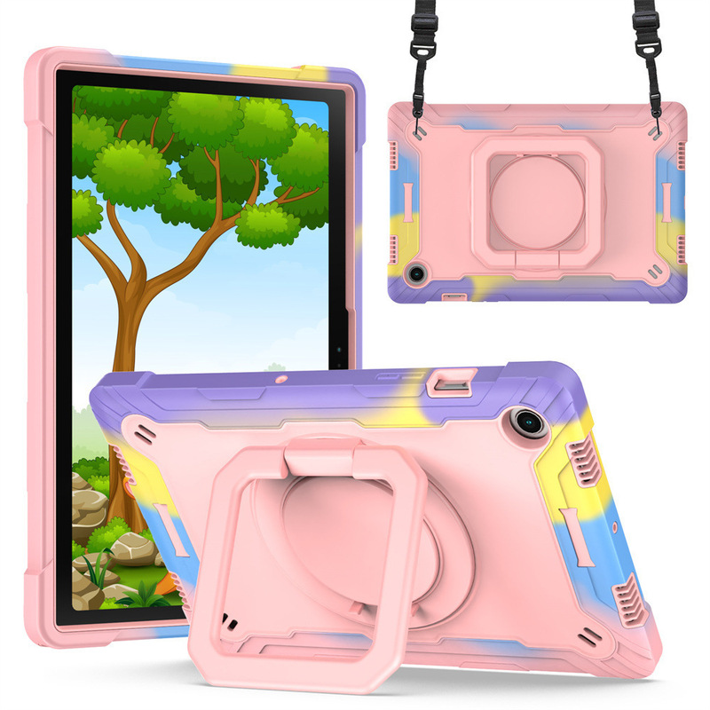 For Samsung Tab A8 10.5 2021 color silicone bracelet bracket flat set strap anti-drop protective case