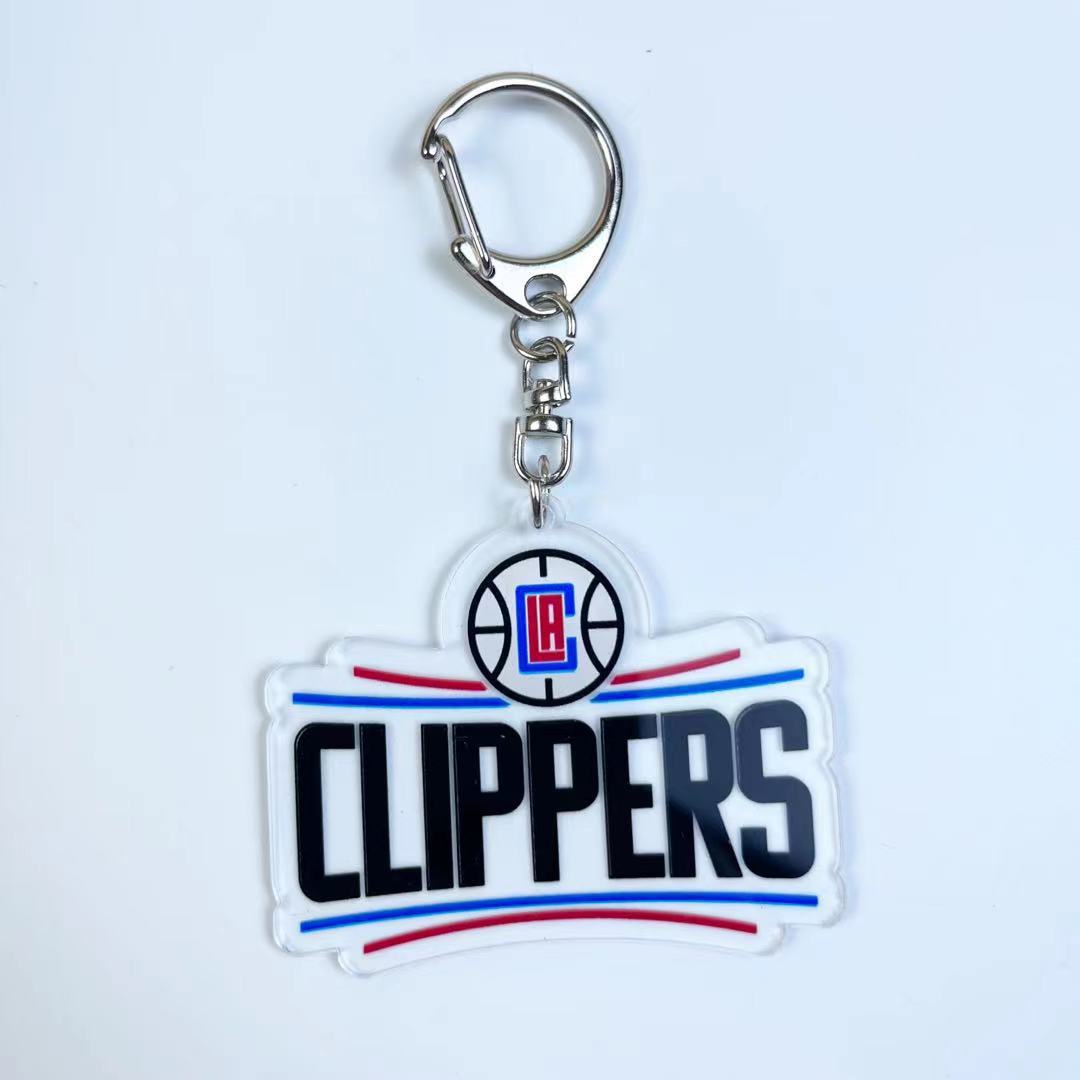 Colgar una guarnición Lakers Warriors net Clippers Cavaliers baloncesto llaveros mochila acrílico image 9