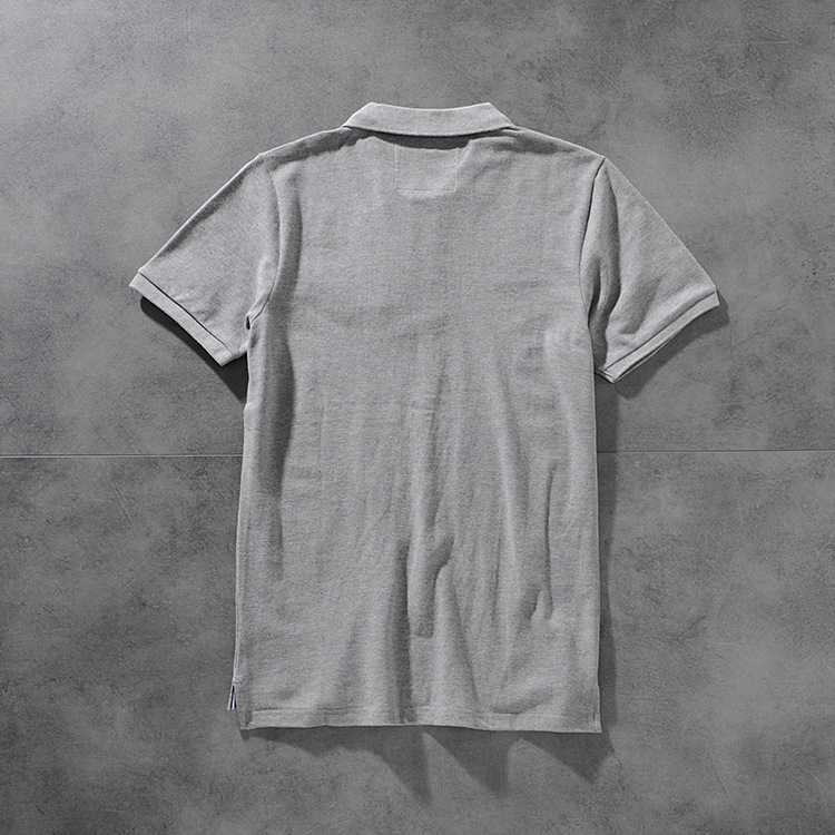 Modern banner American minimalist 100 simple embroidered wash men's turn collar short-sleeved POLO shirt M704 7