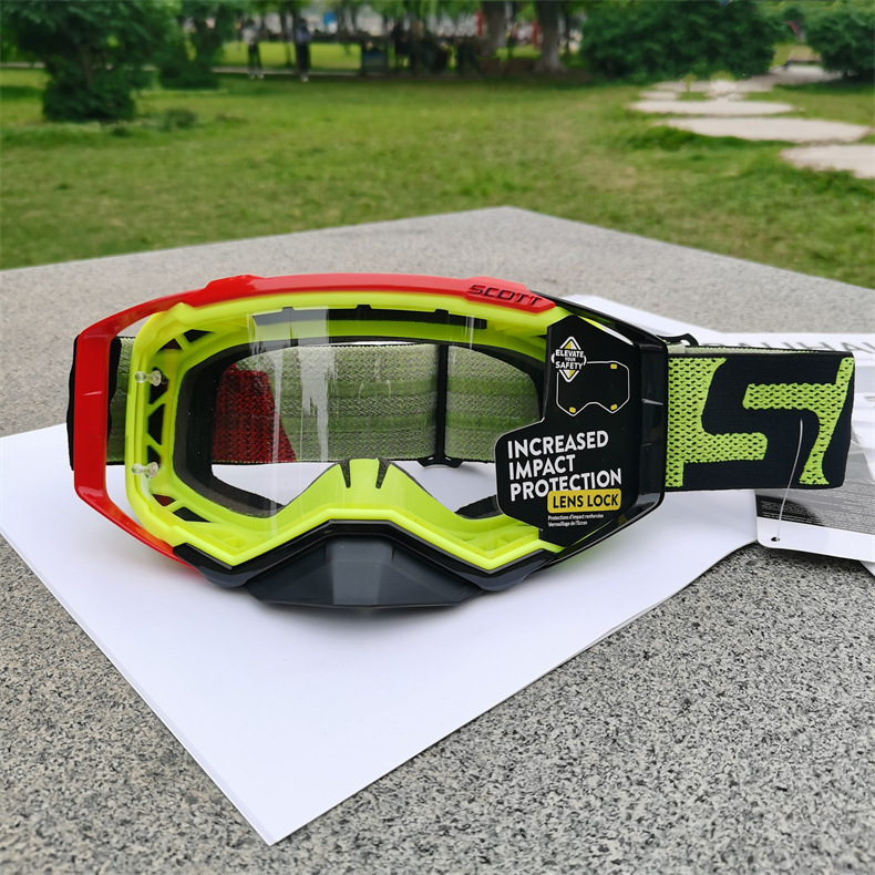 빨간색과 검은색 형광 노란색 프레임 투명 필름