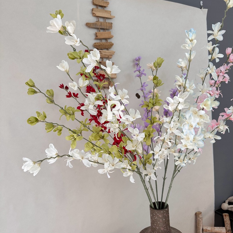 4叉風信子假花紫羅蘭仿真花婚慶用花挑高花材裝飾花客廳花藝插花
