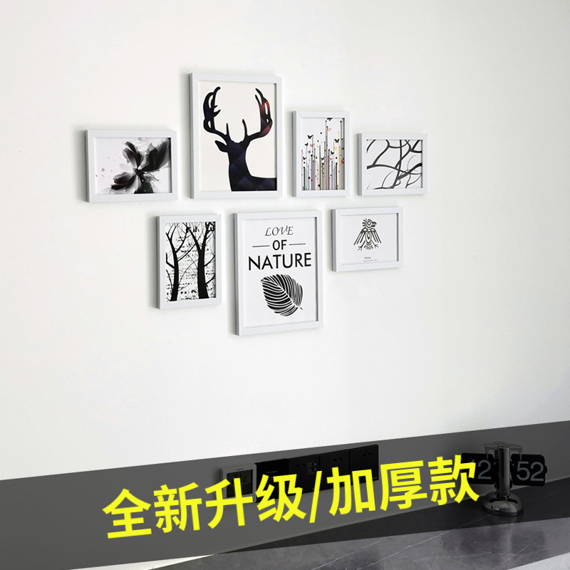 Pequeña pared Nórdico decorativo foto pared Punch-libre pared decorativo foto marco dormitorio colgante de pared marco de fotos ins marco de fotos