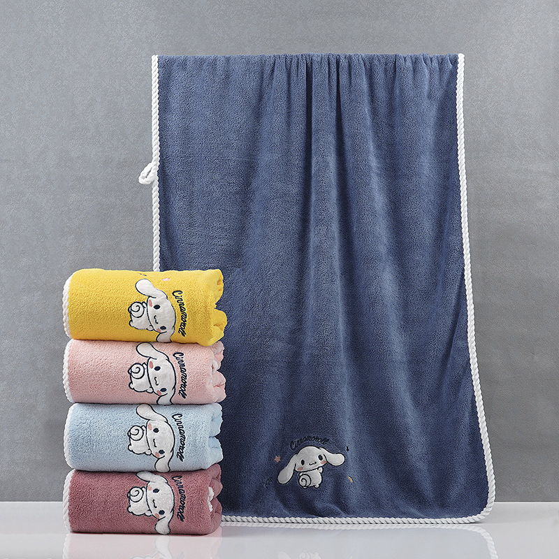 Coral cartoon soft quick dry bath towel for home use