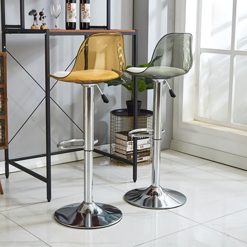Eames Bar Stool Modern Simple Bar Chair Cashier Front Desk Swivel Back Chair Adjustable High-Back Bar Chair 