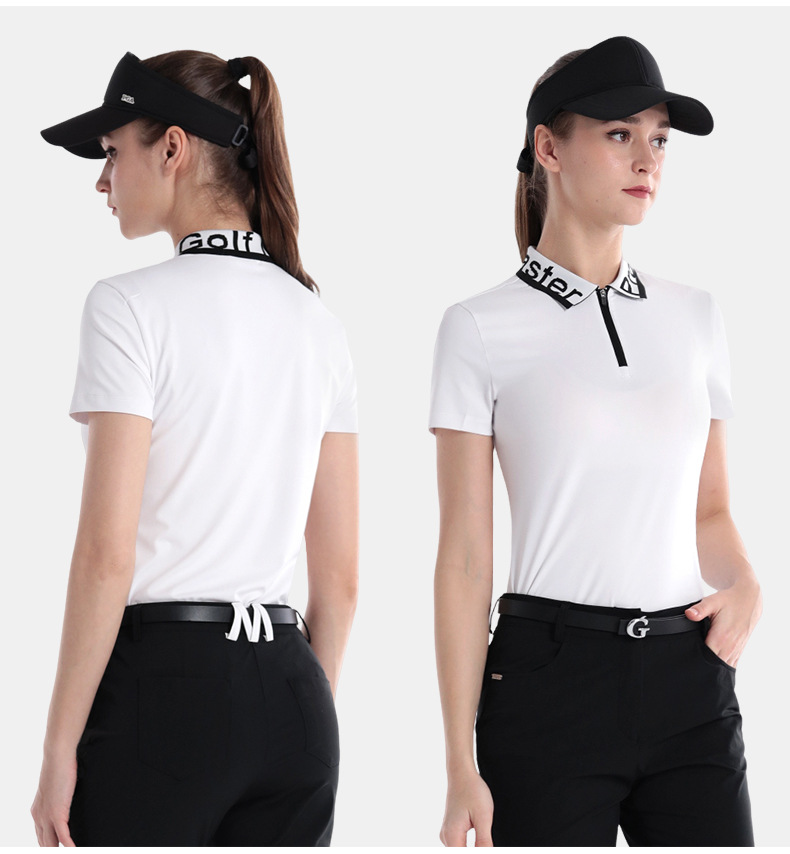 Áo polo tay ngắn thoáng khí nữ PGM mùa hè — YF670 [Cổ áo có gân/nhanh khô thoáng khí] POLO trắng, YF670 [Cổ áo có gân/nhanh khô thoáng khí] đá pha lê xanh POLO, YF670 [Cổ áo có gân/nhanh khô thoáng khí] POLO đen, YF670 [Cổ áo có gân/nhanh khô thoáng khí] hoa anh đào POLO chi tiết 15
