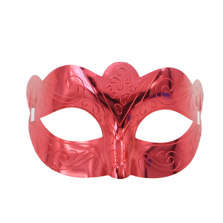 Nuevo carnaval transfronterizo máscara de galvanoplastia de alta gama mascarada accesorios de fiesta máscara retro máscara reflectante