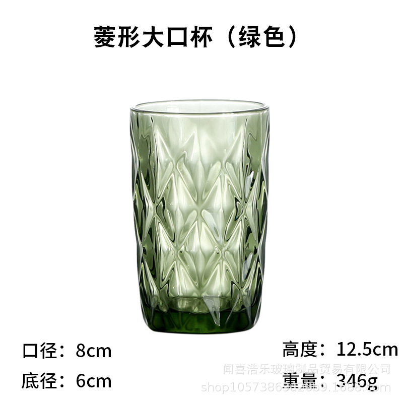 Color para el hogar del hotel en forma de diamante al por mayor color primario taza de agua gruesa taza de enjuague bucal del hotel taza de jugo taza de cepillo de dientes taza de cerveza