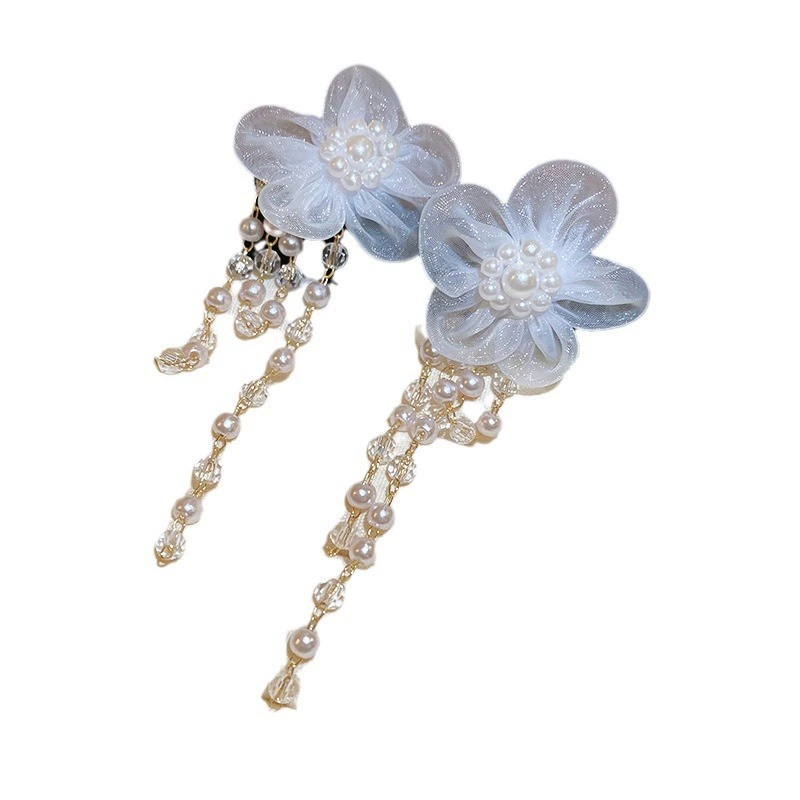 Серьги Baoyu bow & flower коллекция, французский лёгко-люкс стиль с жемчужной отделкой