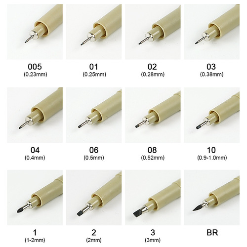 Sakura's same style needle tube drawing pen waterproof quick-drying oily black hook pen solid art drawing pen wholesale