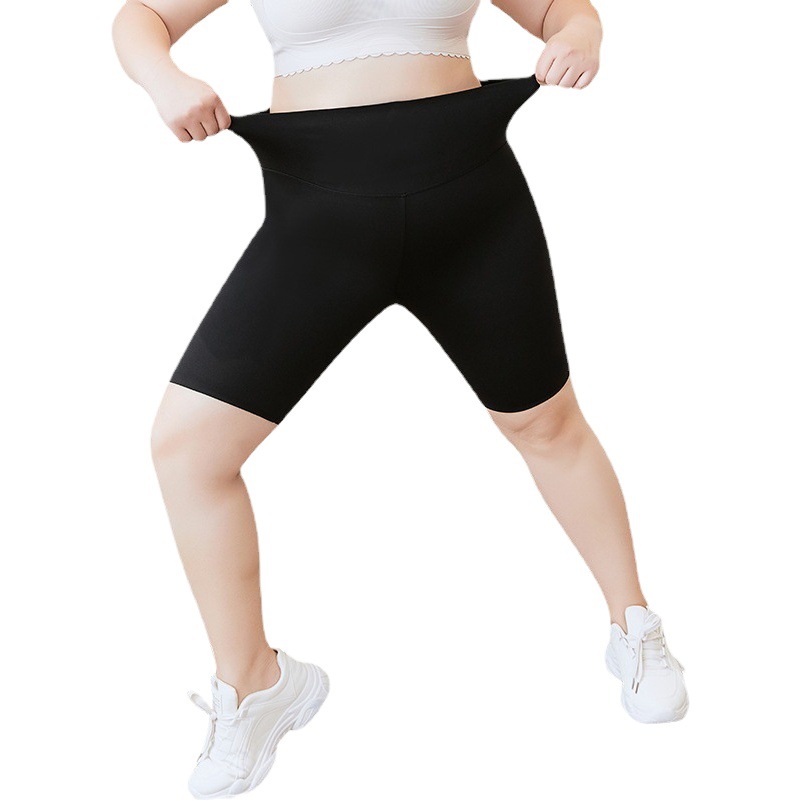 Plus-Size Women's High-Waisted Tummy Control and Butt-Lifting Barbie Shorts 100kg Summer Slimming Outerwear Leggings Shark Pants