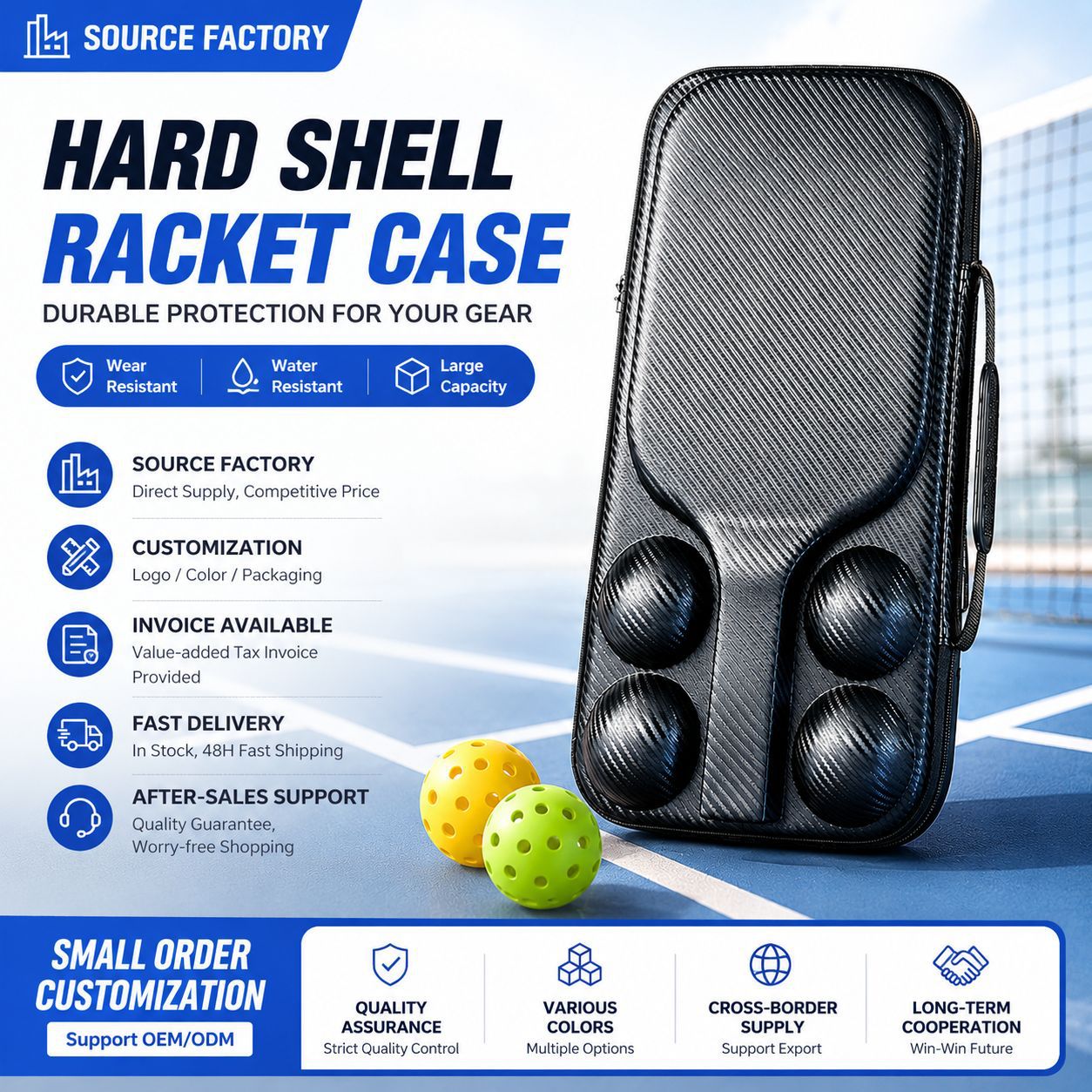 EVA Pickleball Paddle Storage Bag Factory Direct Supply