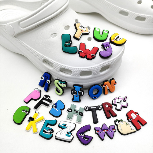 Croc Hole Shoes Decorative Badges for Letter Series Shoes