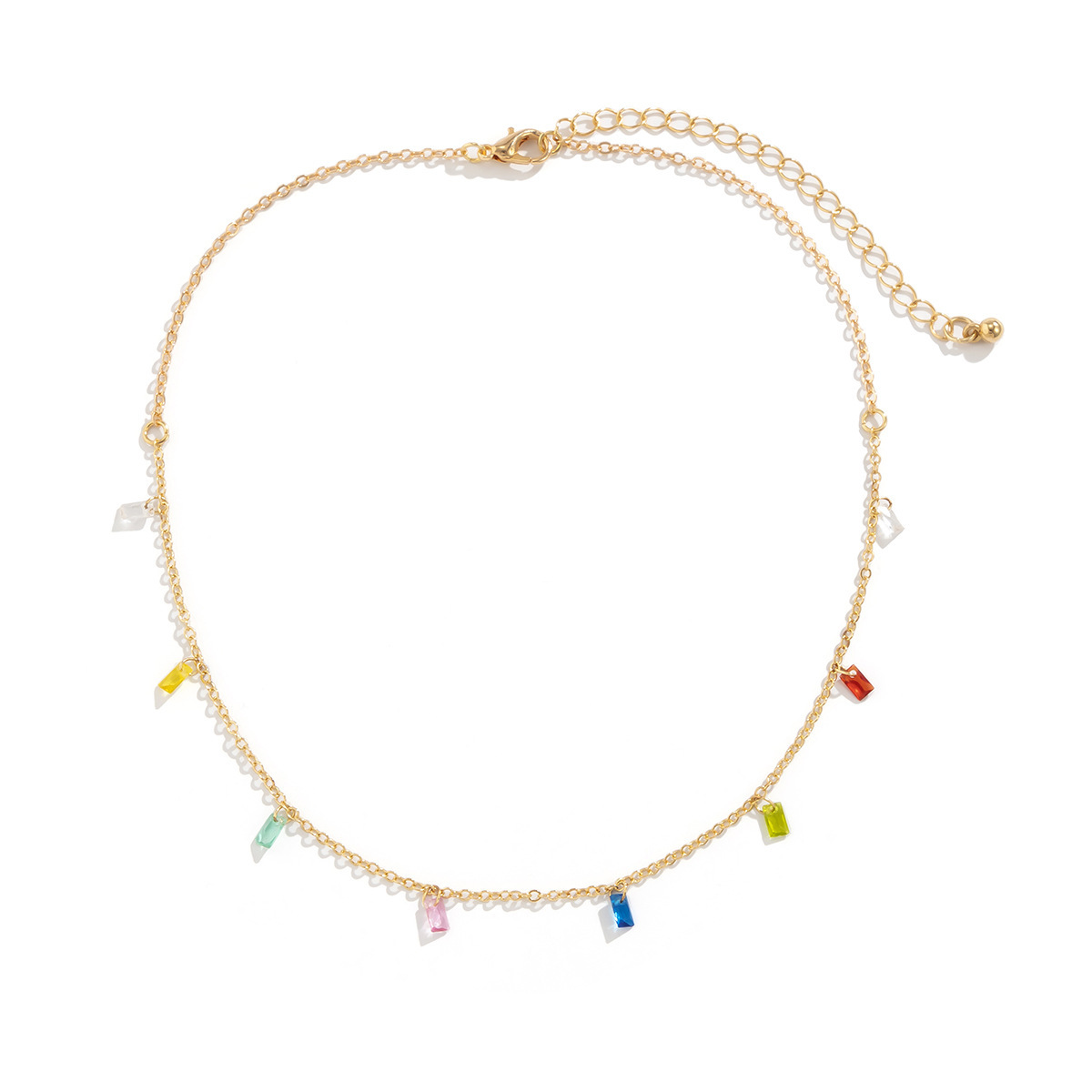 Bohemian Colorful Crystal Pendant Necklace With Tassels And Stars_voghion.com