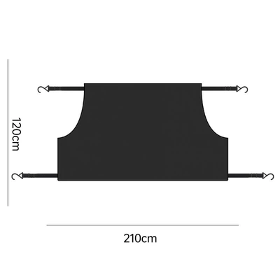 Car snow shield Shield 200*70cm Windshield Car - black-silver-painted-model-4-hooks-210x120cm