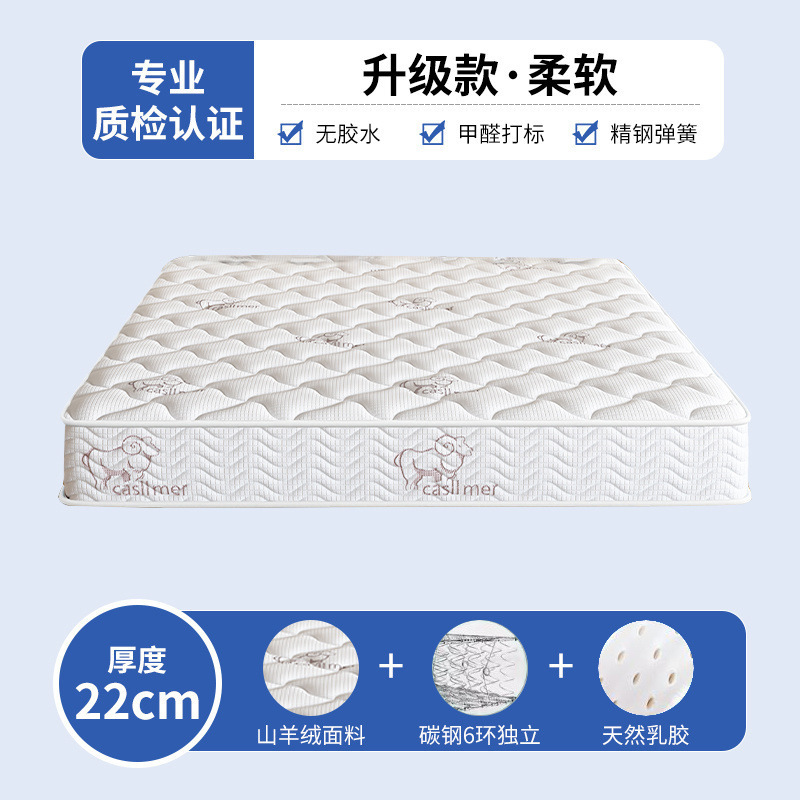 席梦思床垫家用软硬两用20cm厚双人1.8米1.5出租房经济型弹簧床垫|undefined