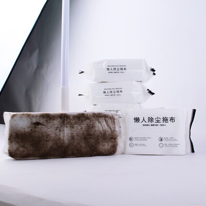Dust Removal Mop Replacement Cloth, Floor Dust-Absorbing Sticky Lint Dry and Wet Dual-Use Non-Woven Mop Paper, Disposable Cleaning Cloth