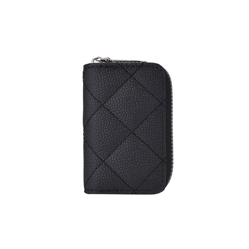 Diamond grid multi-functional key pouch car zipper large capacity universal men's hand-held home key lock pouch storage case