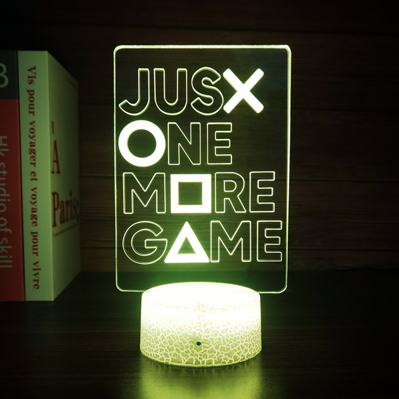 Creative E-Sports Atmosphere Light Game Controller 3D Night Light XBOX Decorative Light LED7 Color Light Pollution Factory Direct Sales
