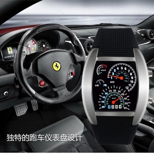 Factory Direct Korean LED electronic fan dashboard racing aviation personality men's fashion trendy alloy watch