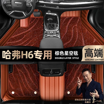 Ayaqaltılar (Kovriklər) Starry Sky Carpet Car Floor - take-a-photo-of-the-car-model-year-and-leave-a-message-brown-leather-brown-starry-sky-blanket-double-layer-model