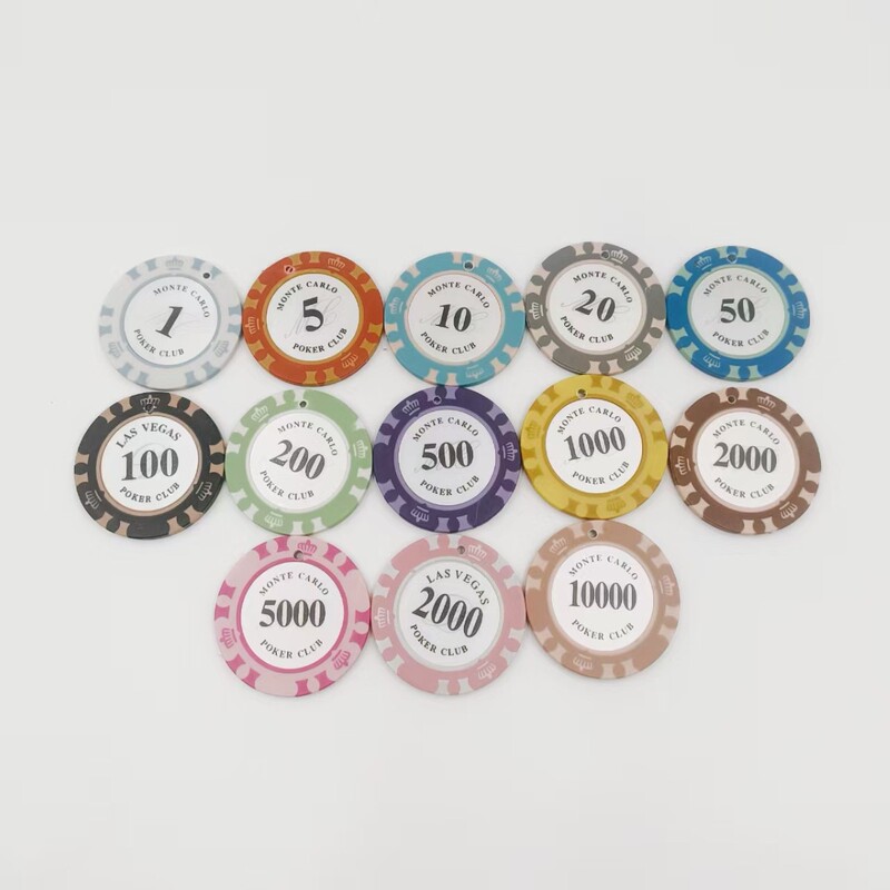 DIY Jewelry Accessories Good Luck Digital Punched Chips Solitary Injection Hang Tag Keychain Bag Pendant