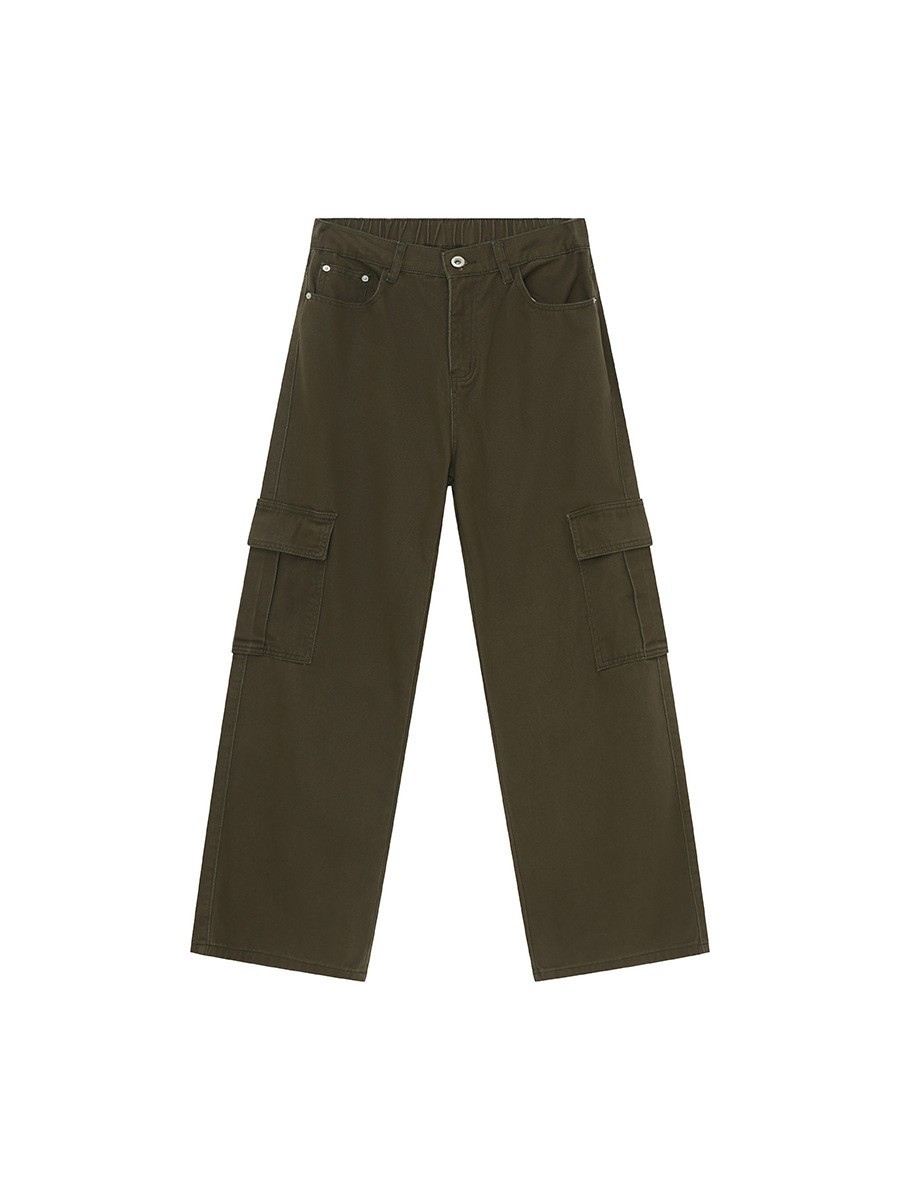 Ropa para hombre MTLCLOTHES | Vaqueros cargo elásticos de estilo retro urbano, holgados y elegantes, con múltiples bolsillos.