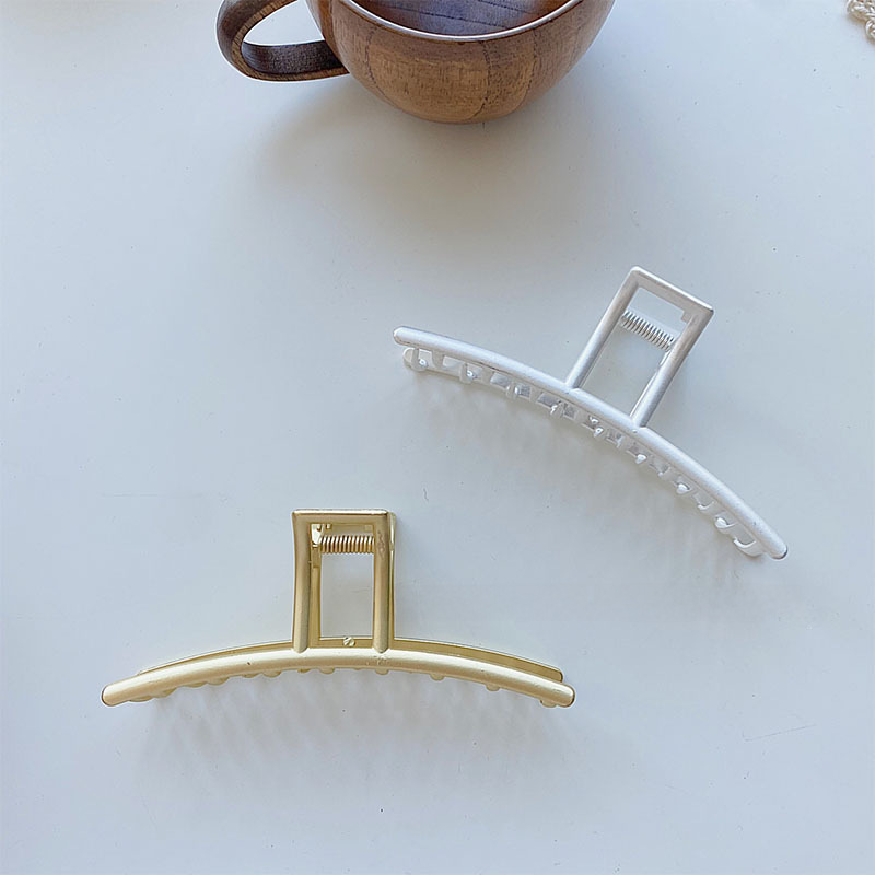 Cold style temperament hair large metal grip clip color plating sweet fairy hair grip Korean style ins female hair accessories_voghion.com