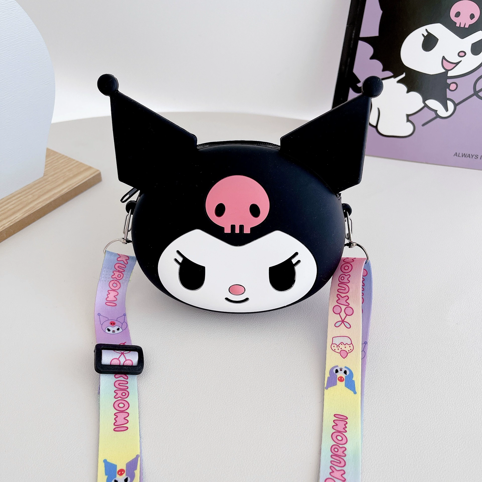 Children's bag, cartoon brand wallet, fashionable silicone shoulder bag