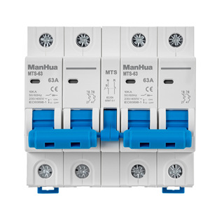 Manhua Mts-63 Automatic Transfer Switch 2P+2P 63A Two Open Two Close Interlock Transfer Switch