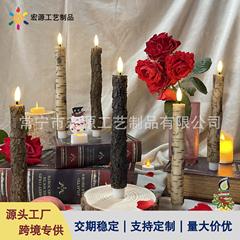 国境を越えた新しい LED 電子キャンドル白の木無煙キャンドルハロウィン雰囲気電子シミュレーションキャンドルライト