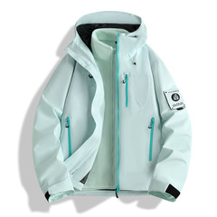 2025新款软壳冲锋衣三合一男女春秋季户外防风登山服防风防水外套