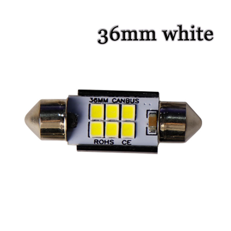 Decoding Wide Voltage LED 2835 4 6 8 Lights Festoon 29-41MM 12-24V