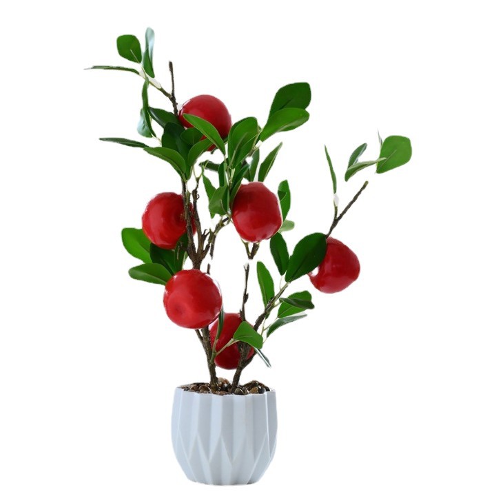 Flores artificiales, estilo pastoral, bonsái pequeño de frutas simuladas, decoración de interiores, suministro directo de fabricantes, dropshipping de flores artificiales, plantas en maceta simuladas image 7