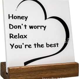 木制装饰礼品桌面励志标语-办公桌卡片标识