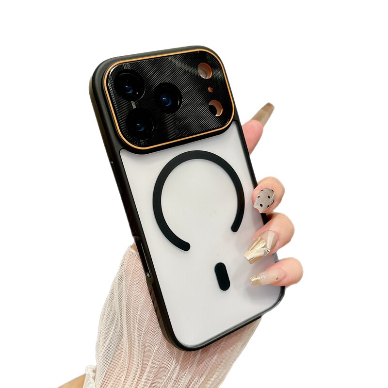 适用iPhone17PROC口磁吸手机壳苹果14大视窗天眼防滑边框防摔PC壳|undefined