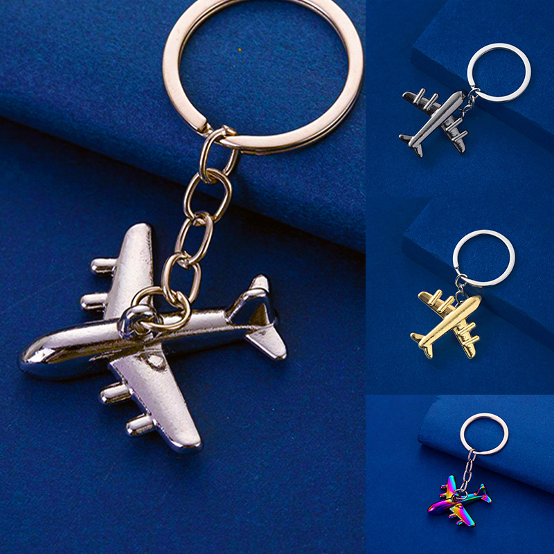 Metal three-dimensional simulation aircraft key chain airliner model key chain Air China civil aviation aircraft air show travel gifts