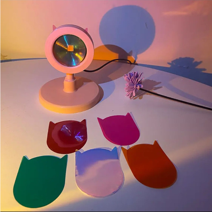 Sunset lámpara portátil fácil cambio película atmósfera foto artefacto