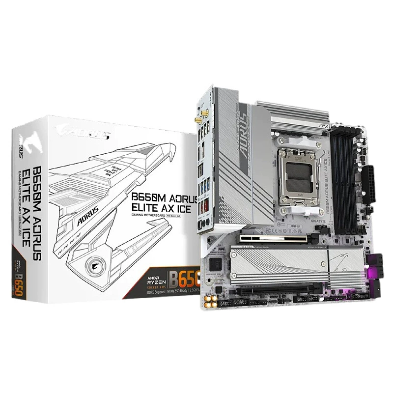 Подходит к ice sculpture B650M AORUS ELITE AX Ice материнская плата DDR5 поддержка CPU A.MD AM5