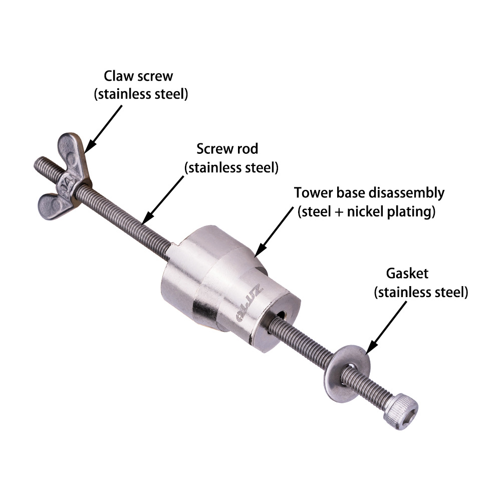 ZTTO bicicleta de carretera de montaña tambor de flores rodillo de bolas herramienta de desmontaje de base de torre universal llave de tubo de montaje de ranura