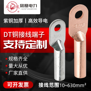 Cable Terminal Block Customized Oil Pipe Pressure Double Hole Four Hole Extended Short Tail Bell Mouth Copper Wire Ear Copper Nose