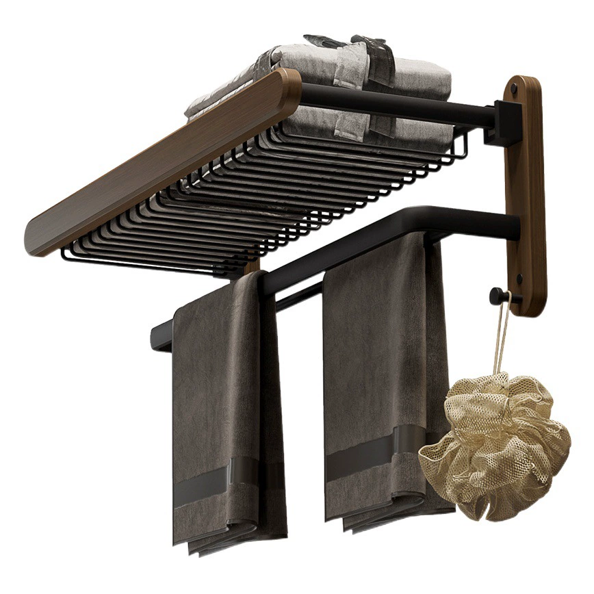 Полотенцесушитель из черного орехового дерева