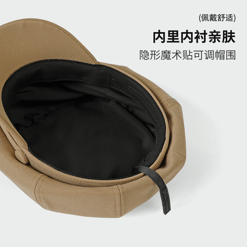 韩版简约百搭春秋文艺气质八角帽个性斜纹英伦风宽檐显脸小报童帽|undefined