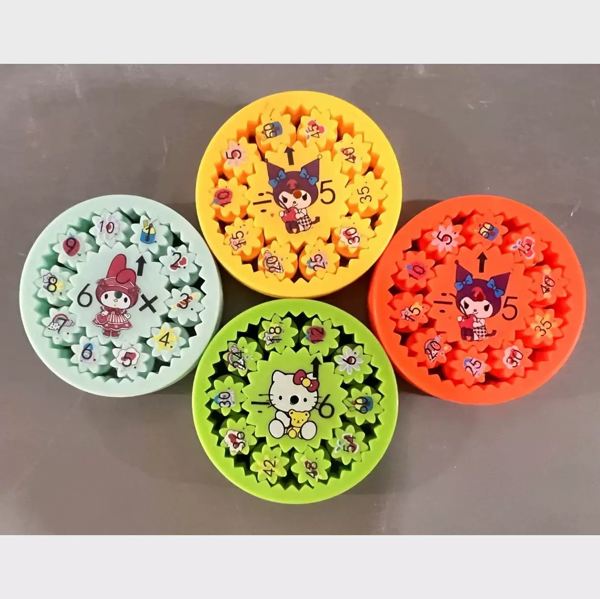 Math Fidget Spinners数学指尖陀螺益智玩具库洛米凯蒂猫印刷动漫
