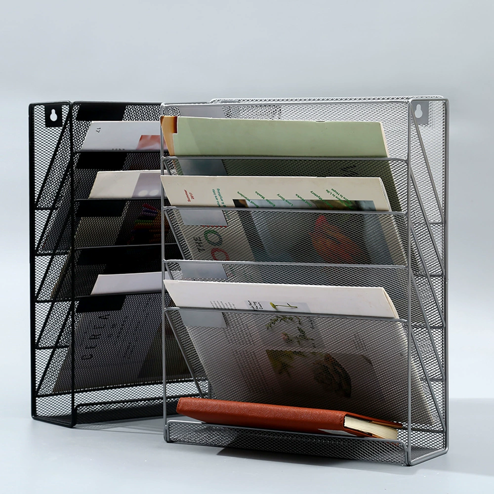 Настенный ящик для файлов формата А4, подвесная настенная стойка для файлов, полка для хранения офисных документов, полка для журналов, настенная полка оптом