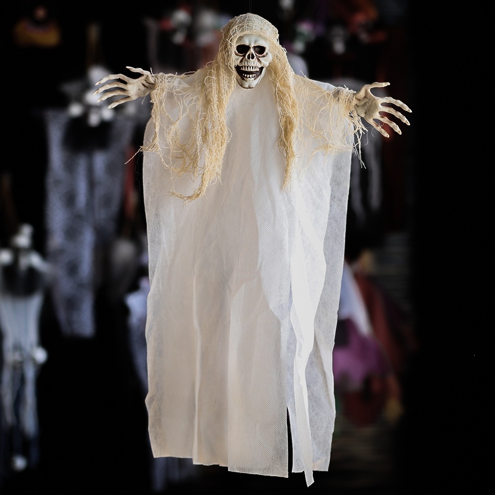 Halloween colgante colgante fantasma casa embrujada accesorios de decoración horror pequeño colgante de plástico calavera colgante al por mayor image 7