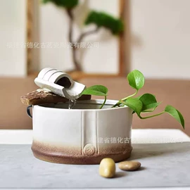 流水摆件;招财猫;装饰花瓶