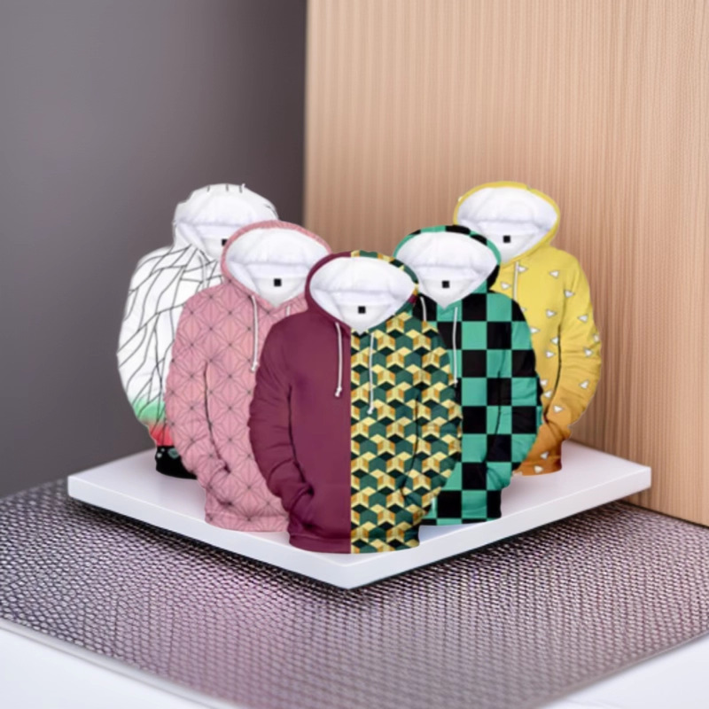 Trend Ghost Blade vests Cos clothing charcoal Lang you beans peripheral printing 3D hooded vests